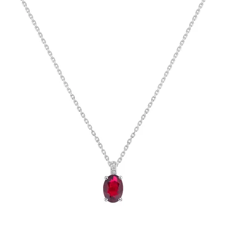 Diamond necklace wit Ruby Lauriene