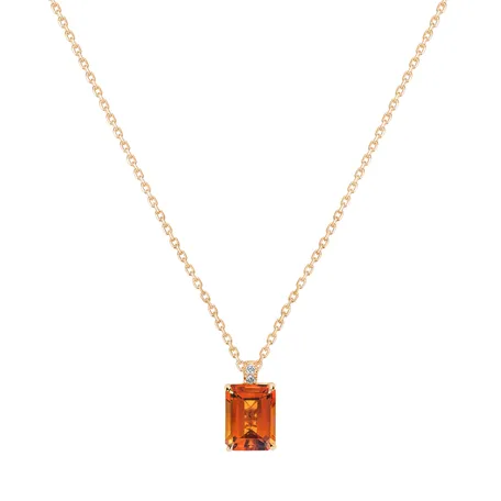 Diamond necklace with Citrine Mireth