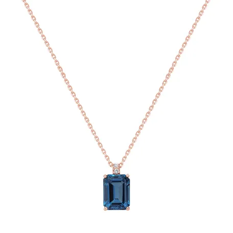 Diamond necklace with Topaz Mireth