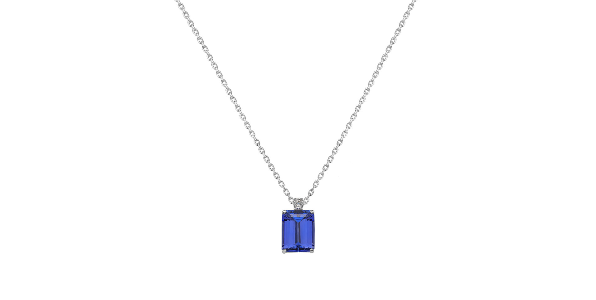 Diamond necklace with Tanzanite Mireth