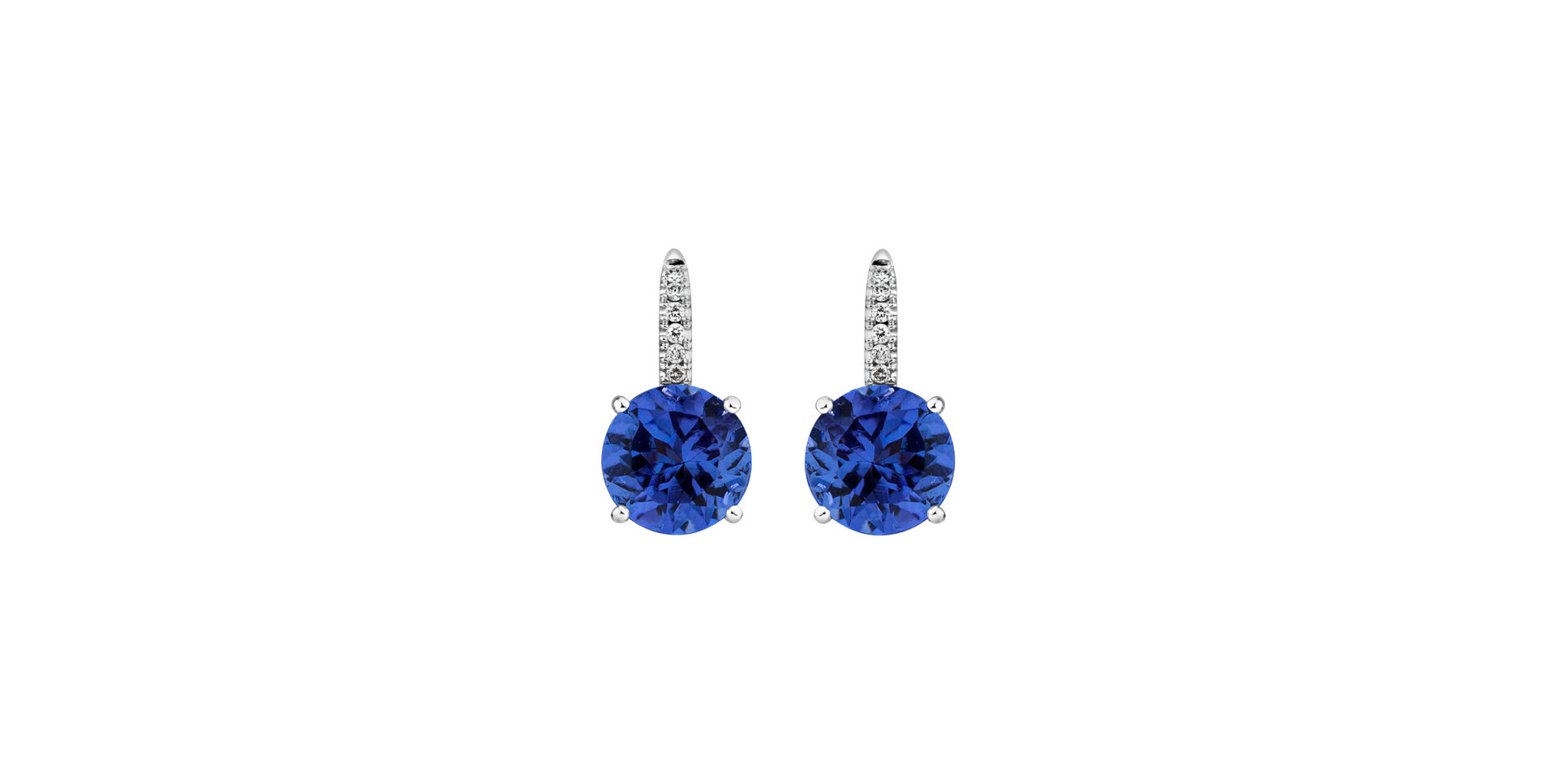 Diamond earrings with Tanzanite Zorabelle