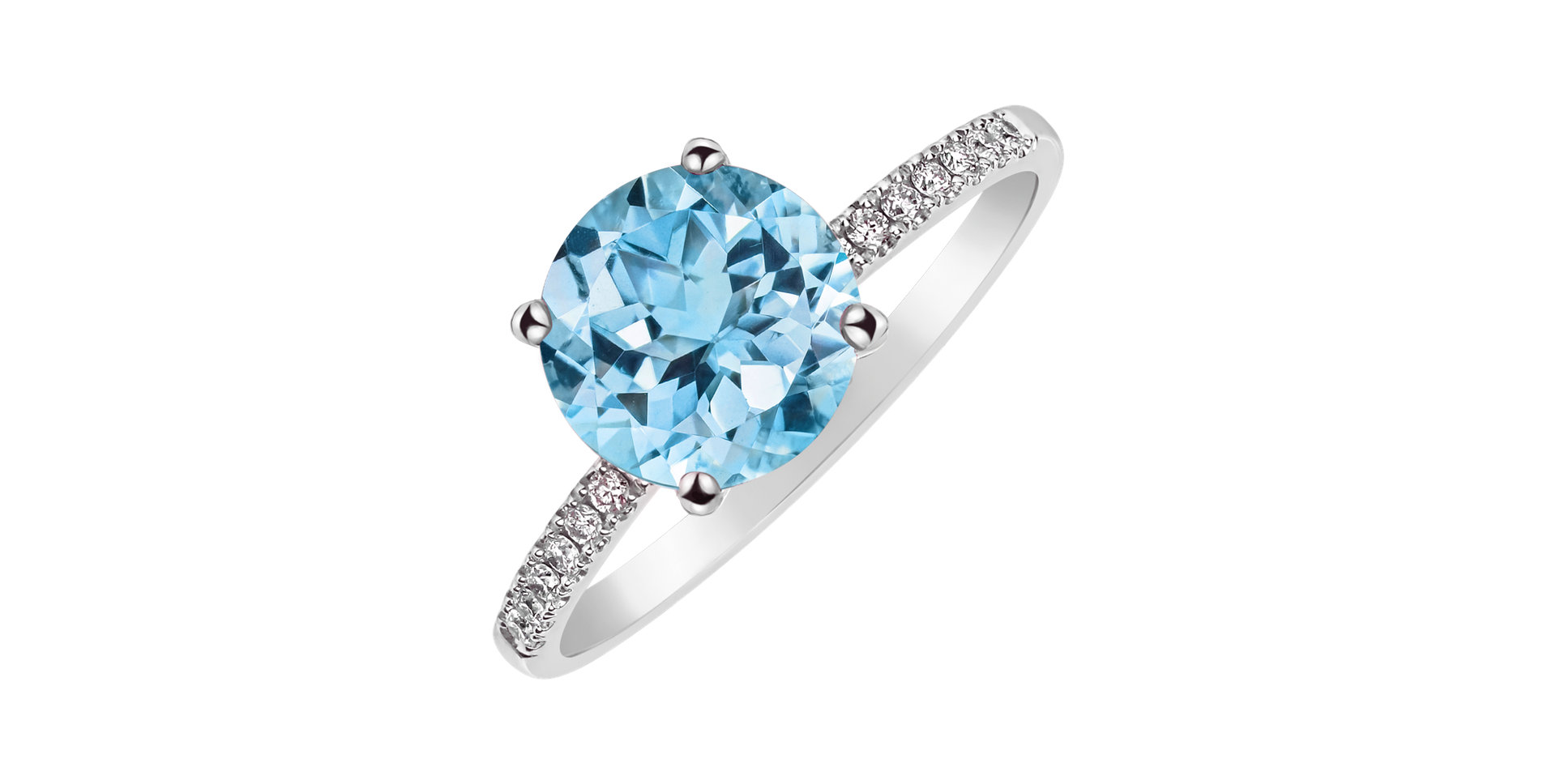 Diamond ring with Topaz Zorabelle