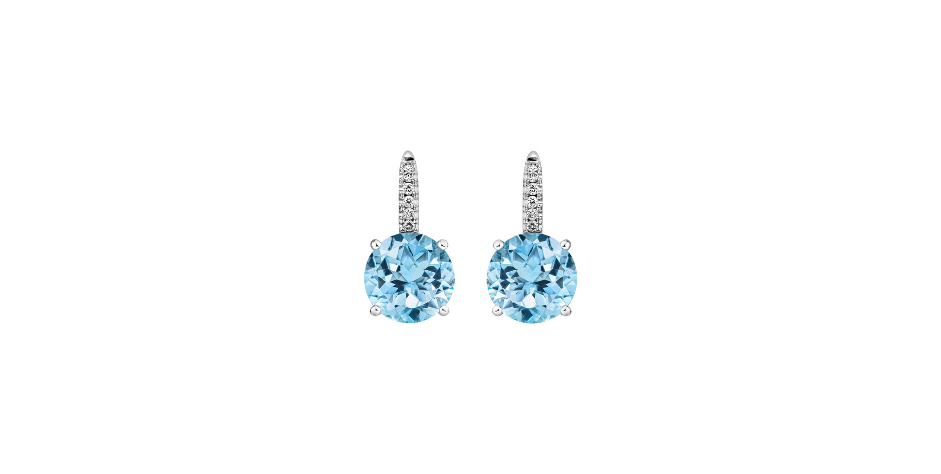 Diamond earrings with Topaz Zorabelle