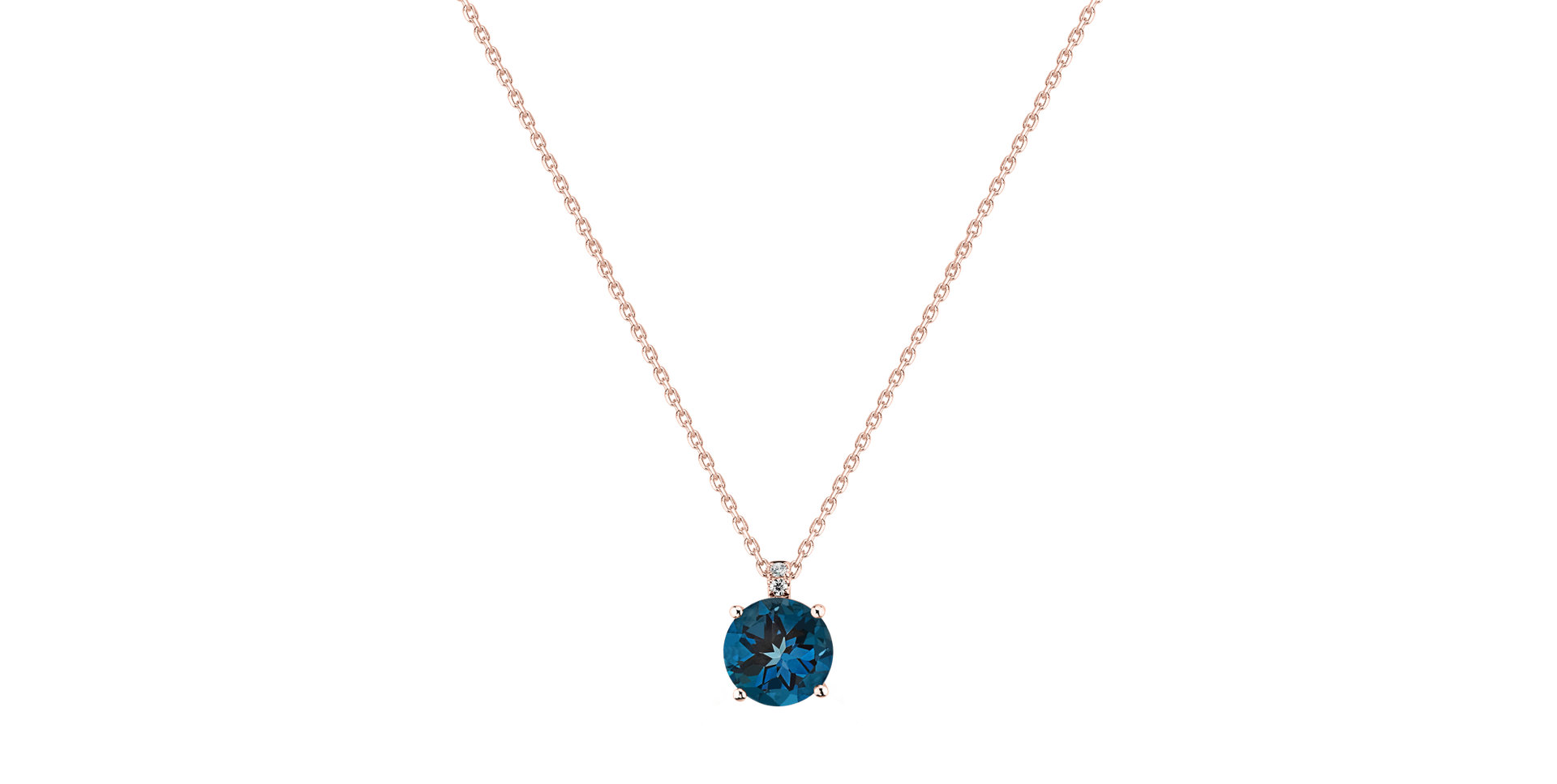 Diamond necklace with Topaz Zorabelle