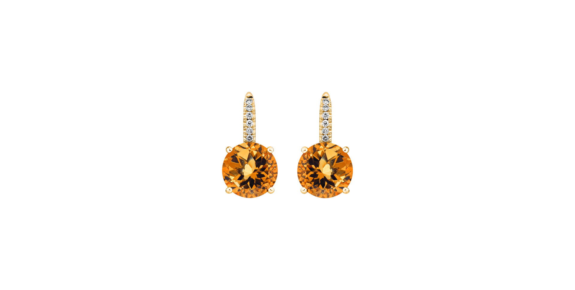 Diamond earrings with Citrine Zorabelle