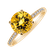 Diamond ring with Citrine Zorabelle4