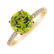 Diamond ring with Peridote Zorabelle4