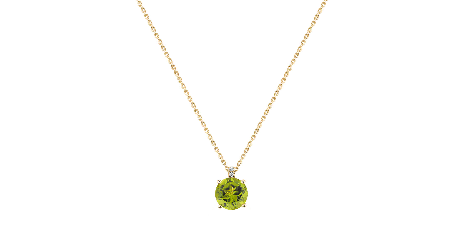 Diamond necklace with Peridot Zorabelle