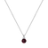 Diamond necklace with Rhodolite Midnight Serenity4