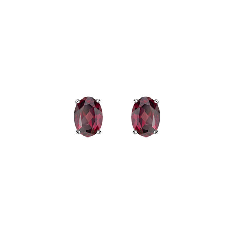 Earrings with Rhodolite Mystic Light