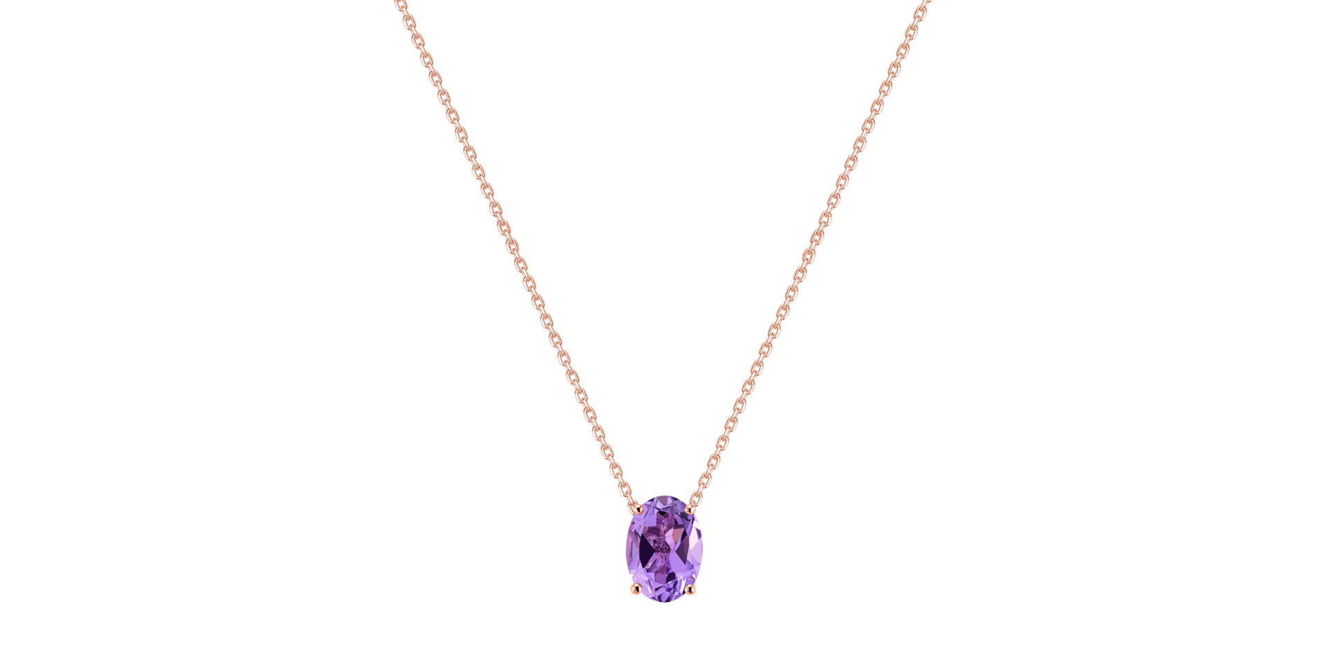 Necklace with Amethyst Mystic Depth