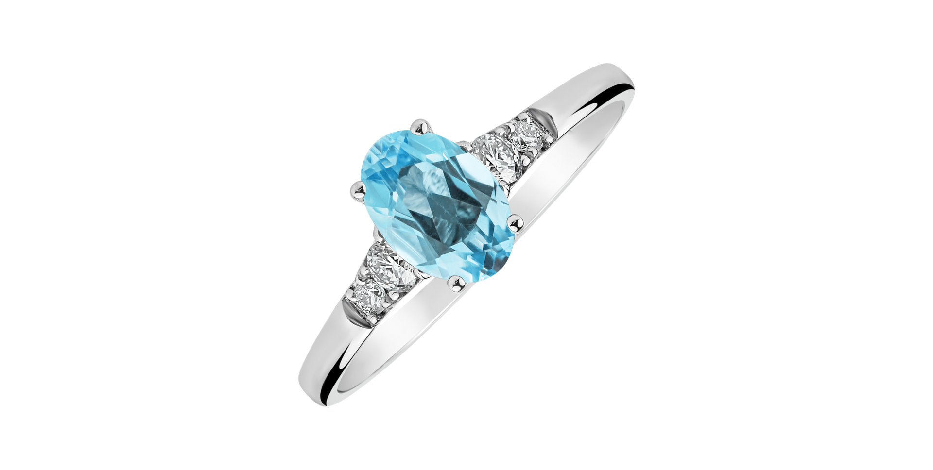 Diamond ring with Topaz Melisandra