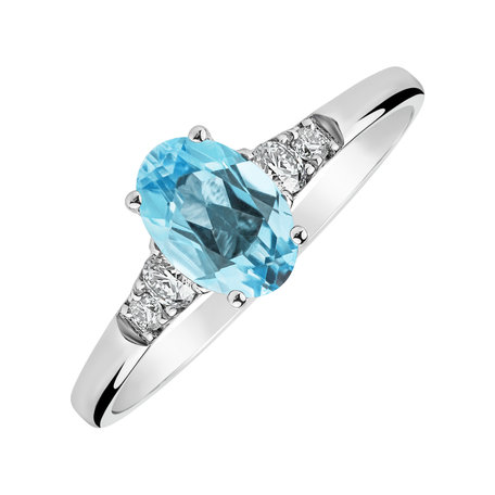 Diamond ring with Topaz Melisandra