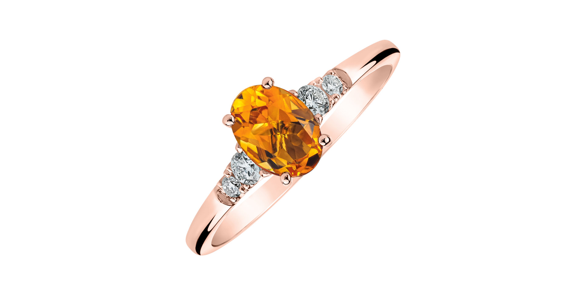 Diamond ring with Citrine Melisandra