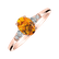 Diamond ring with Citrine Melisandra4