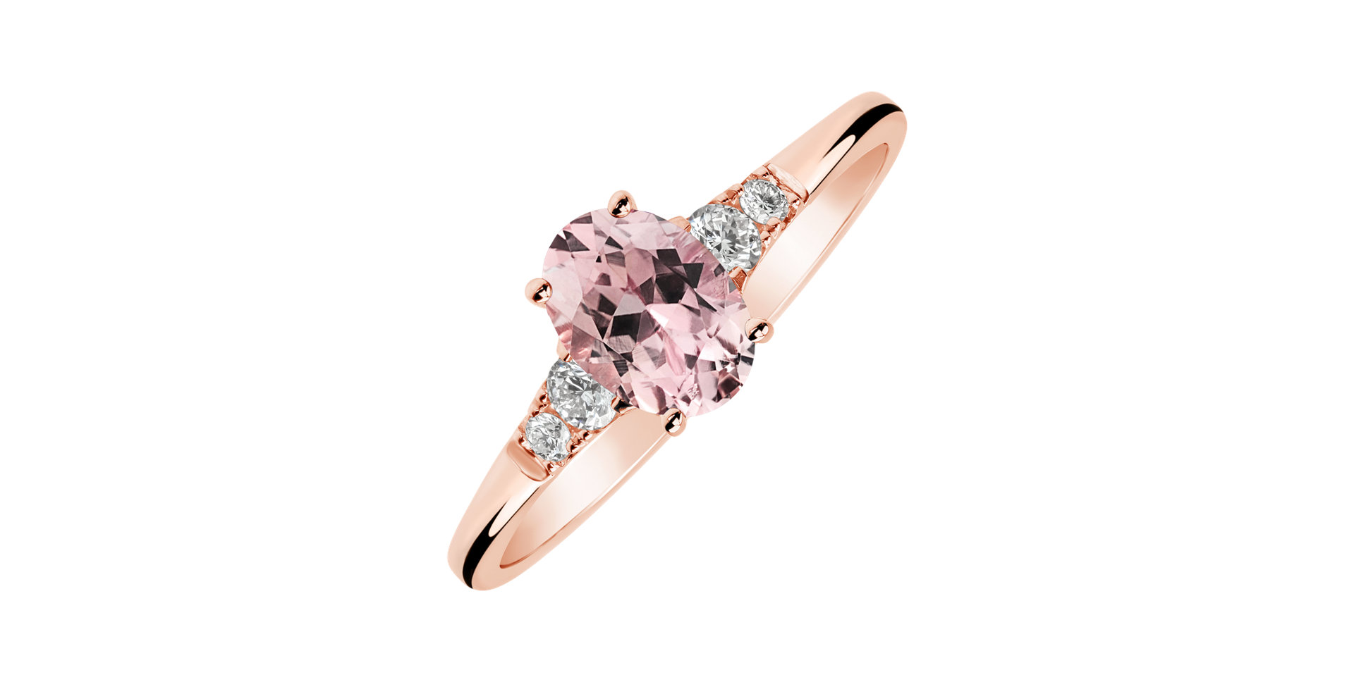 Diamond ring with Morganite Melisandra