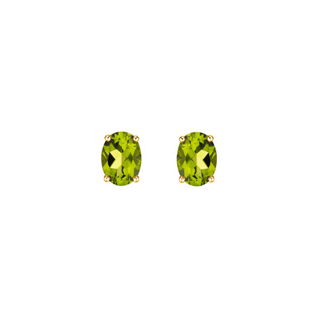 Earrings with Peridot Mystic Light