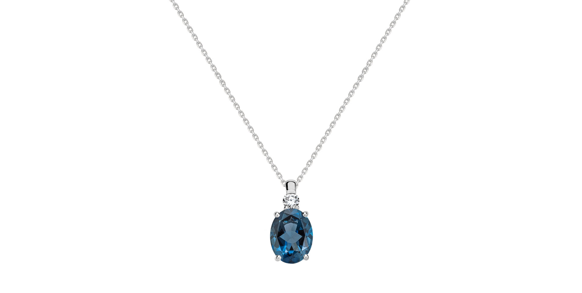 Diamond necklace with Topaz Asuan