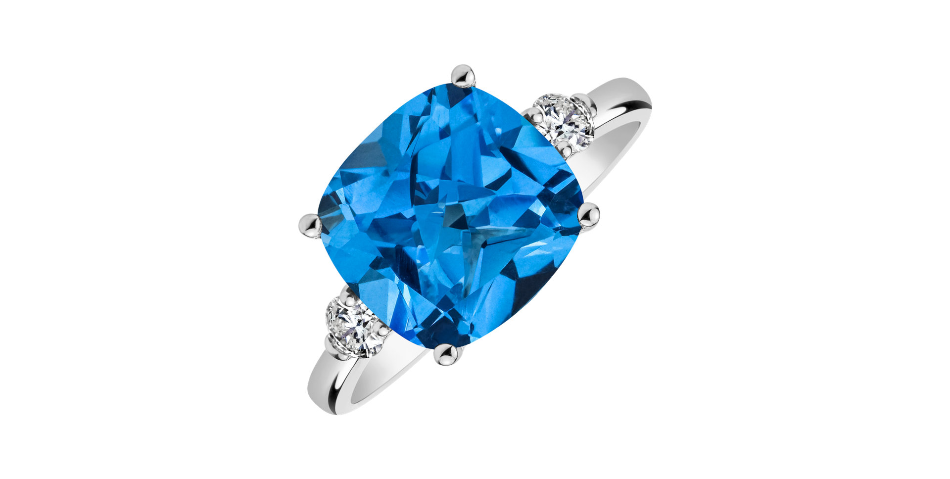 Diamond ring with Topaz The Countess