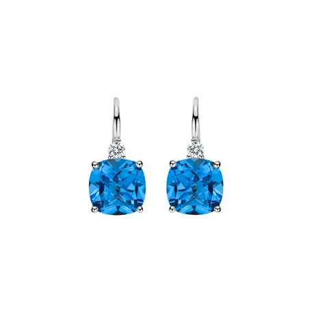 Diamond earrings with Topaz The Countess