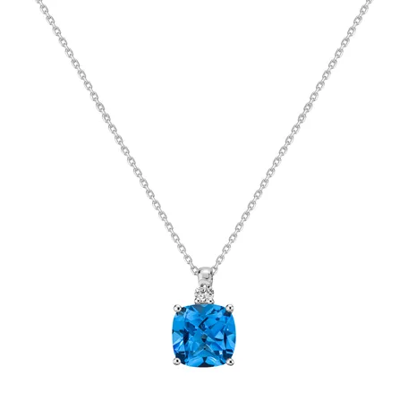 Diamond necklace with Topaz The Countess