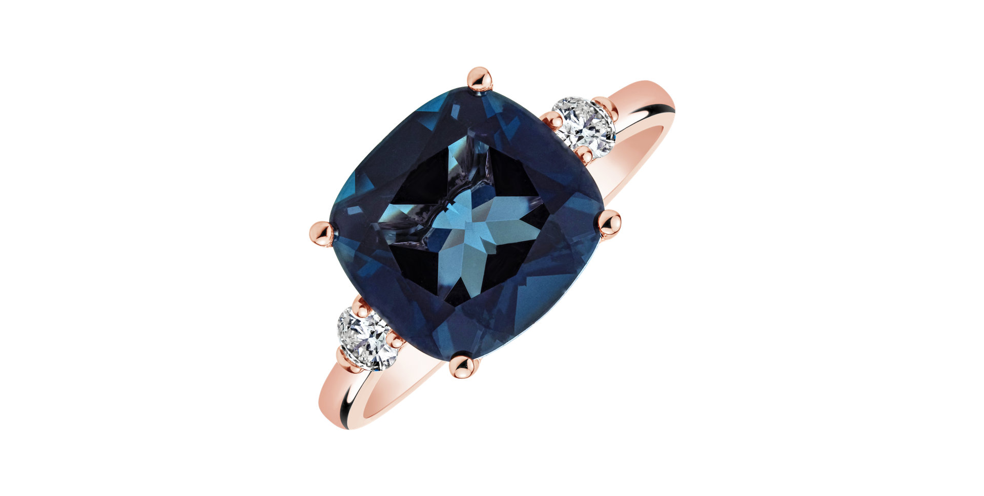 Diamond ring with Topaz The Countess