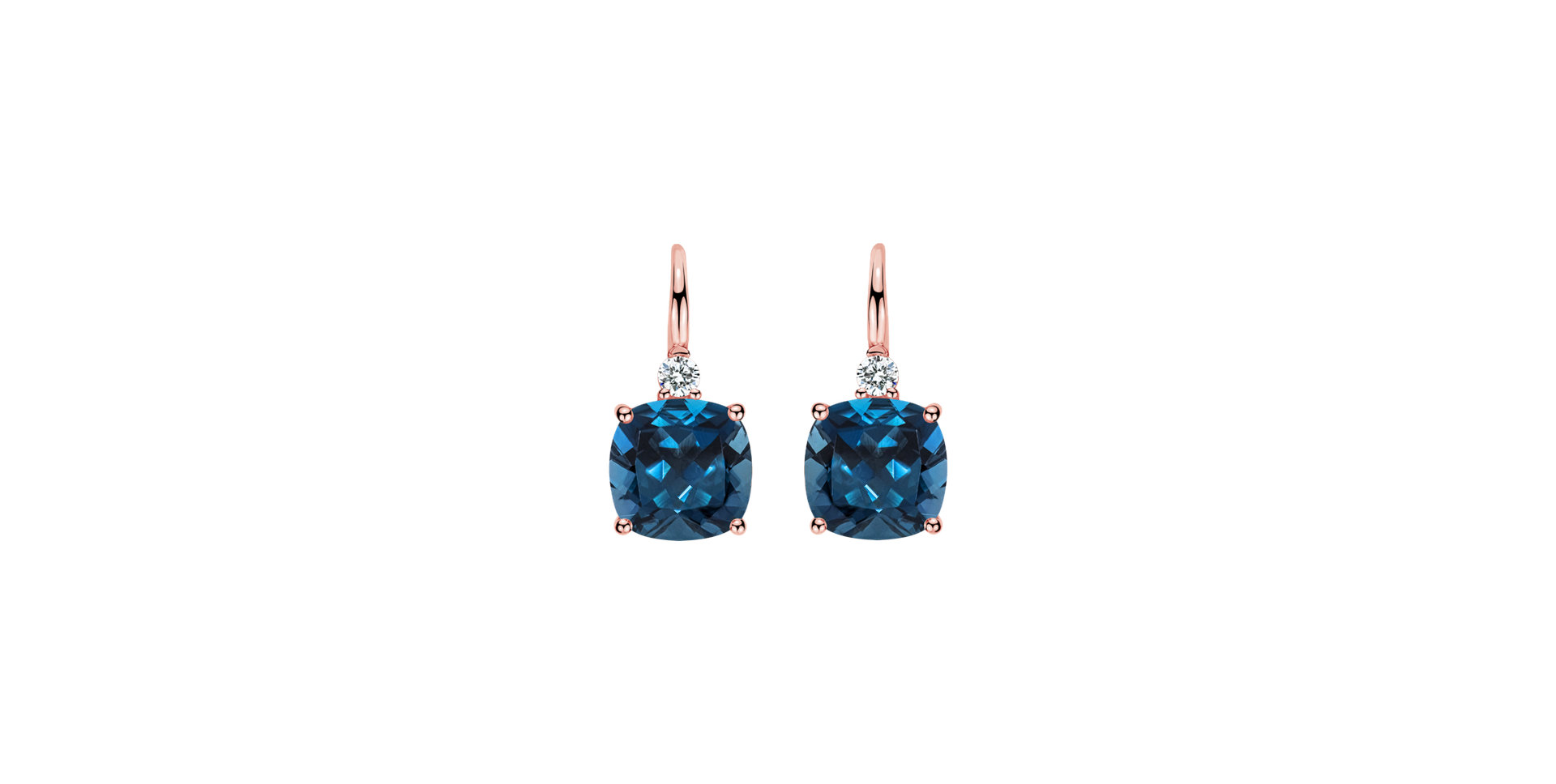 Diamond earrings with Topaz The Countess