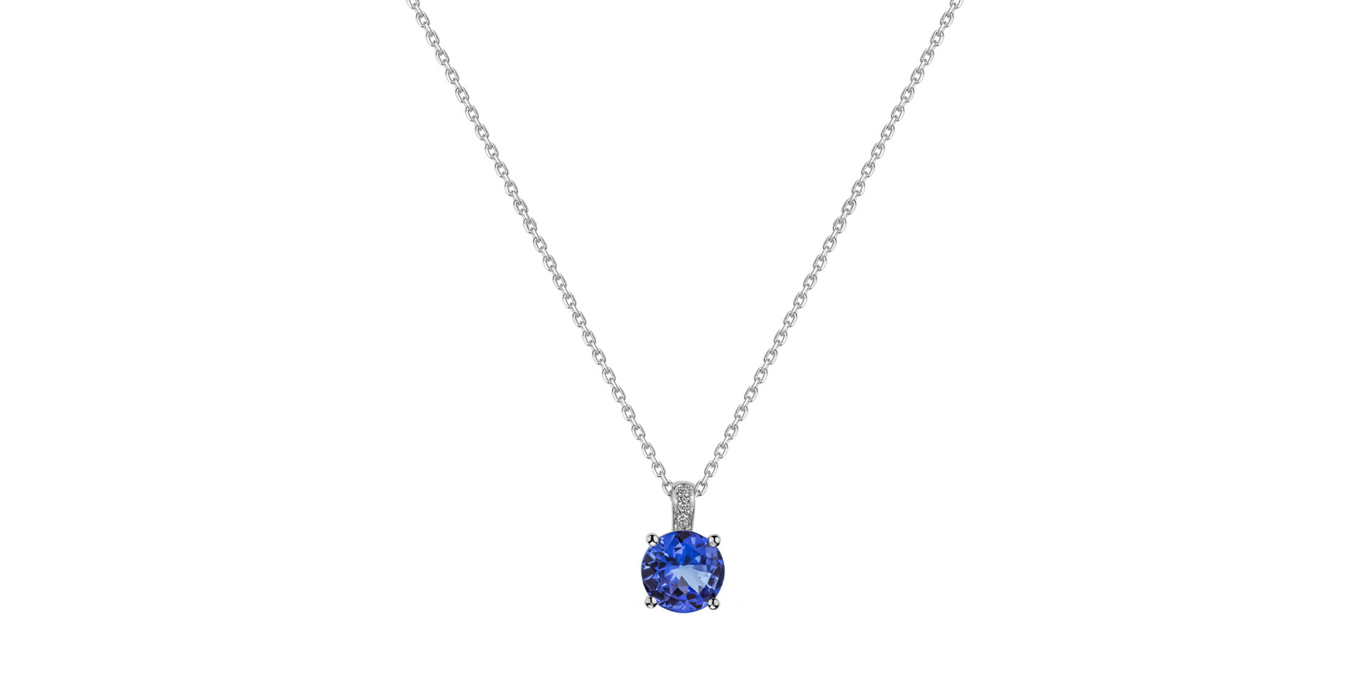 Diamond necklace with Tanzanite Zephyrine