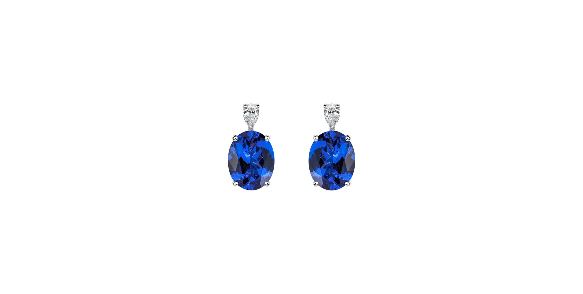 Diamond earrings with Tanzanite Annelise