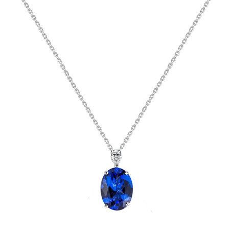 Diamond necklace with Tanzanite Annelise