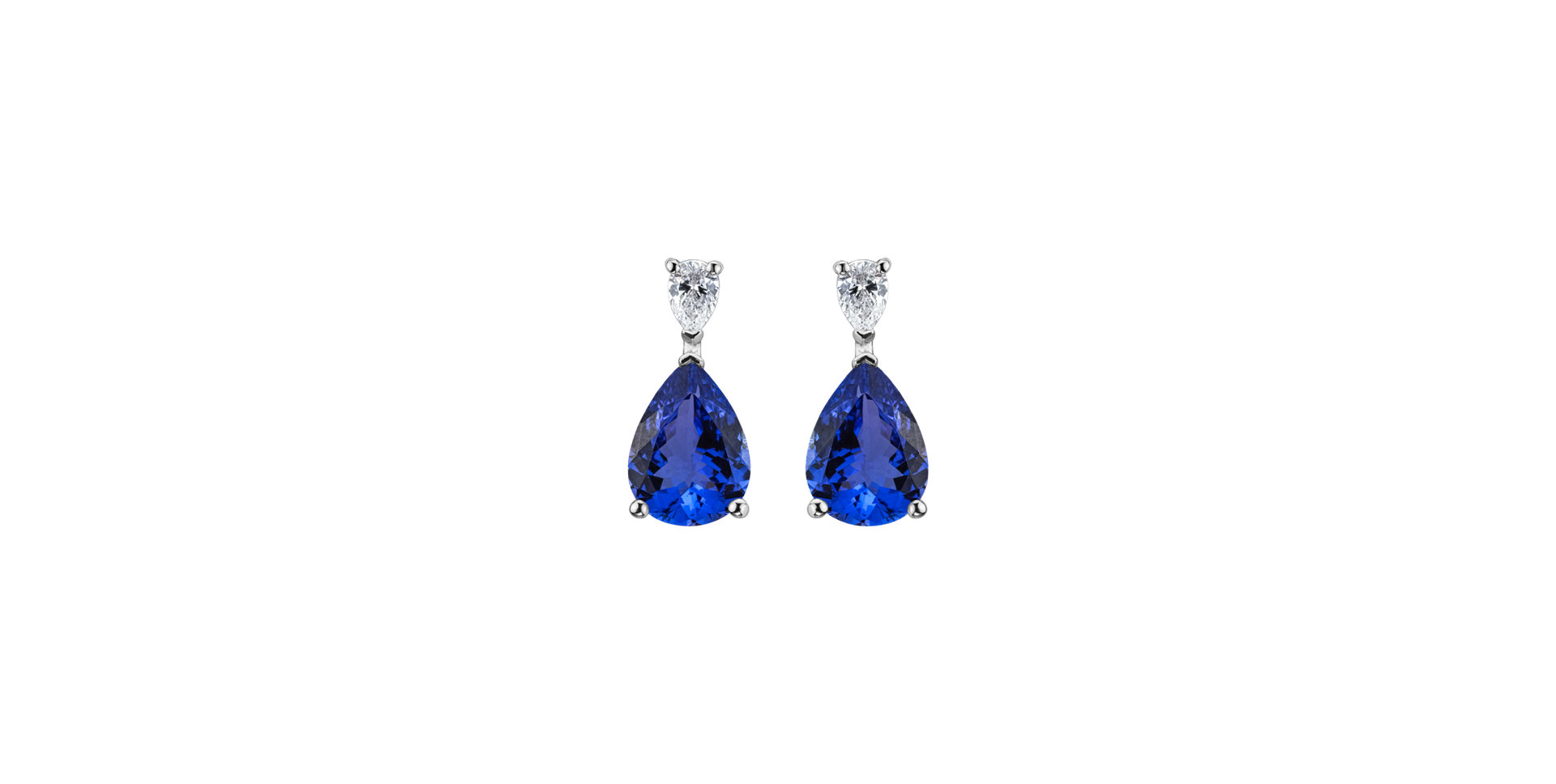 Diamond earrings with Tanzanite Whispers of Light