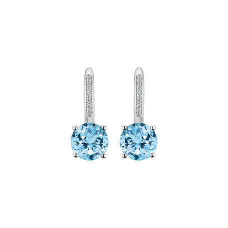 Diamond earrings with Topaz Carleton