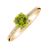 Diamond ring with Peridot Satin4