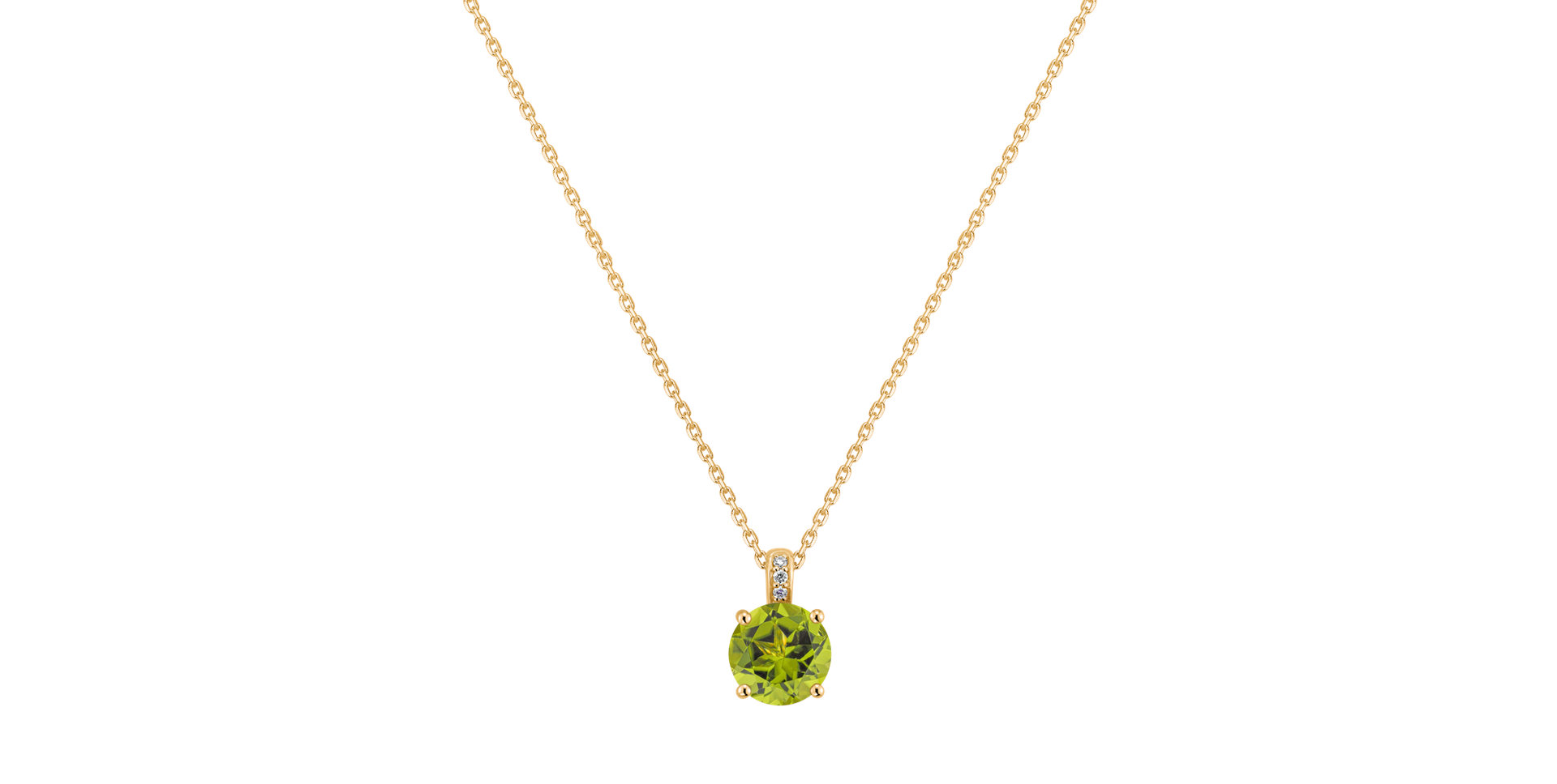 Diamond necklace with Peridot Zephyrine