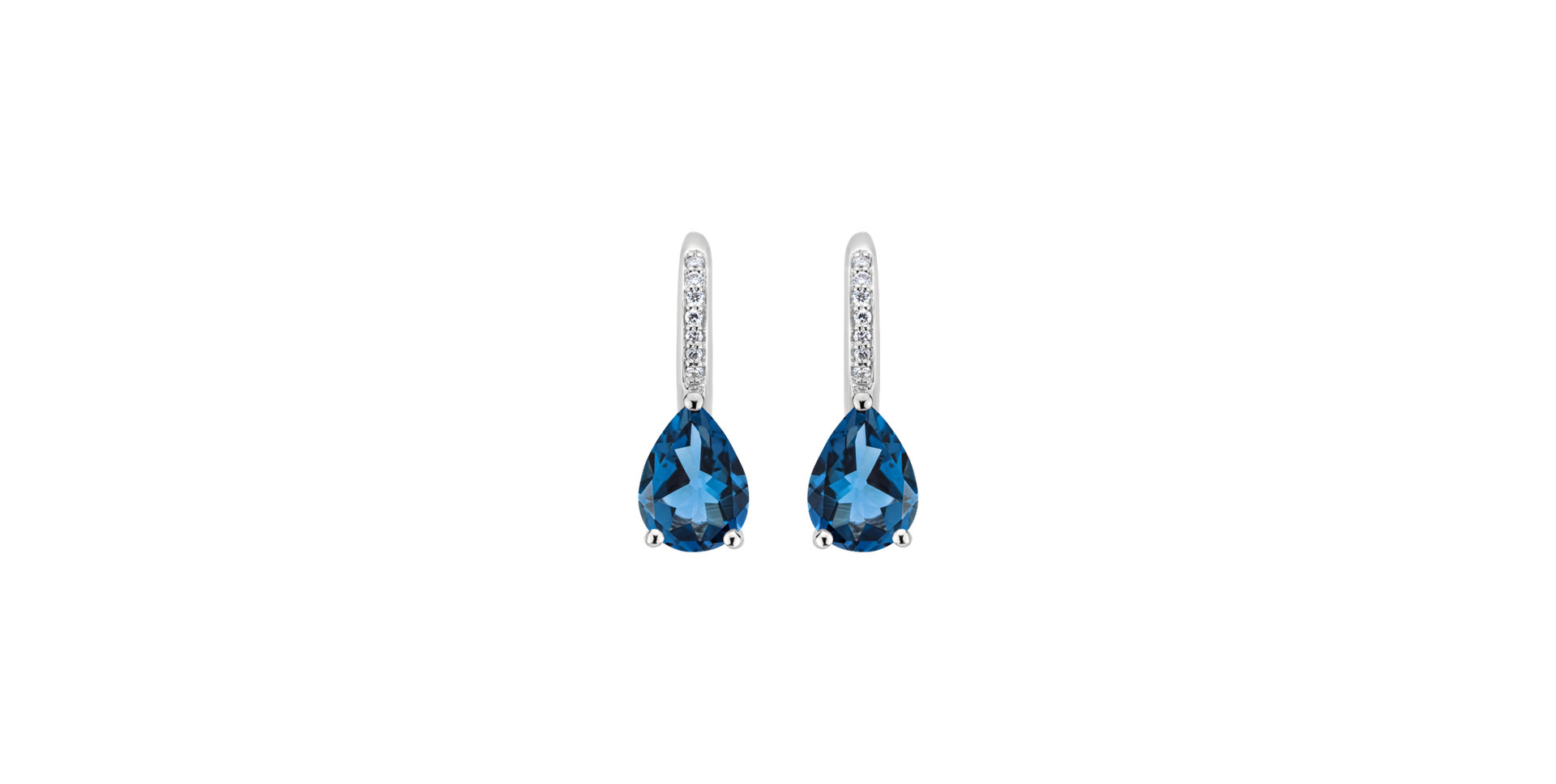 Diamond earrings with Topaz Lauriene