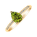 Diamond ring with Peridot Teardrop4