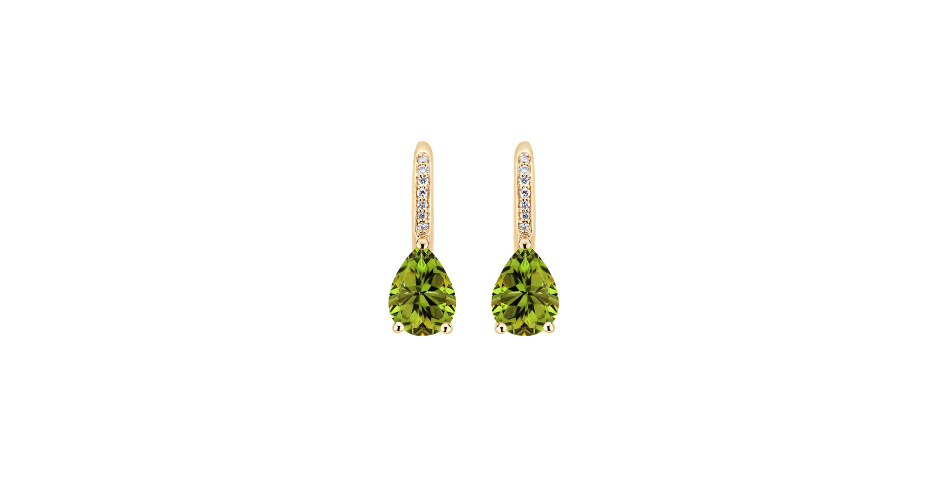 Diamond earrings with Peridote Lauriene
