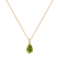 Diamond necklace with Peridot Teardrop4