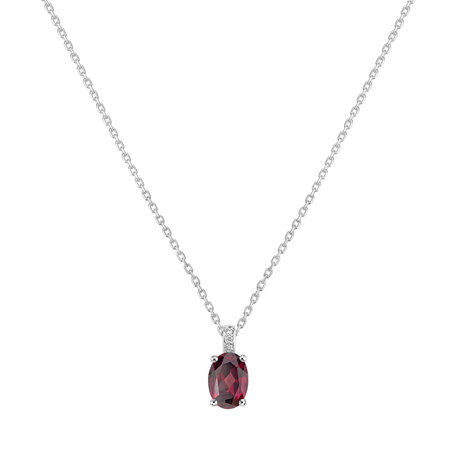 Diamond necklace with Rhodolite Lauriene