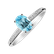 Diamond ring with Topaz Lauriene4