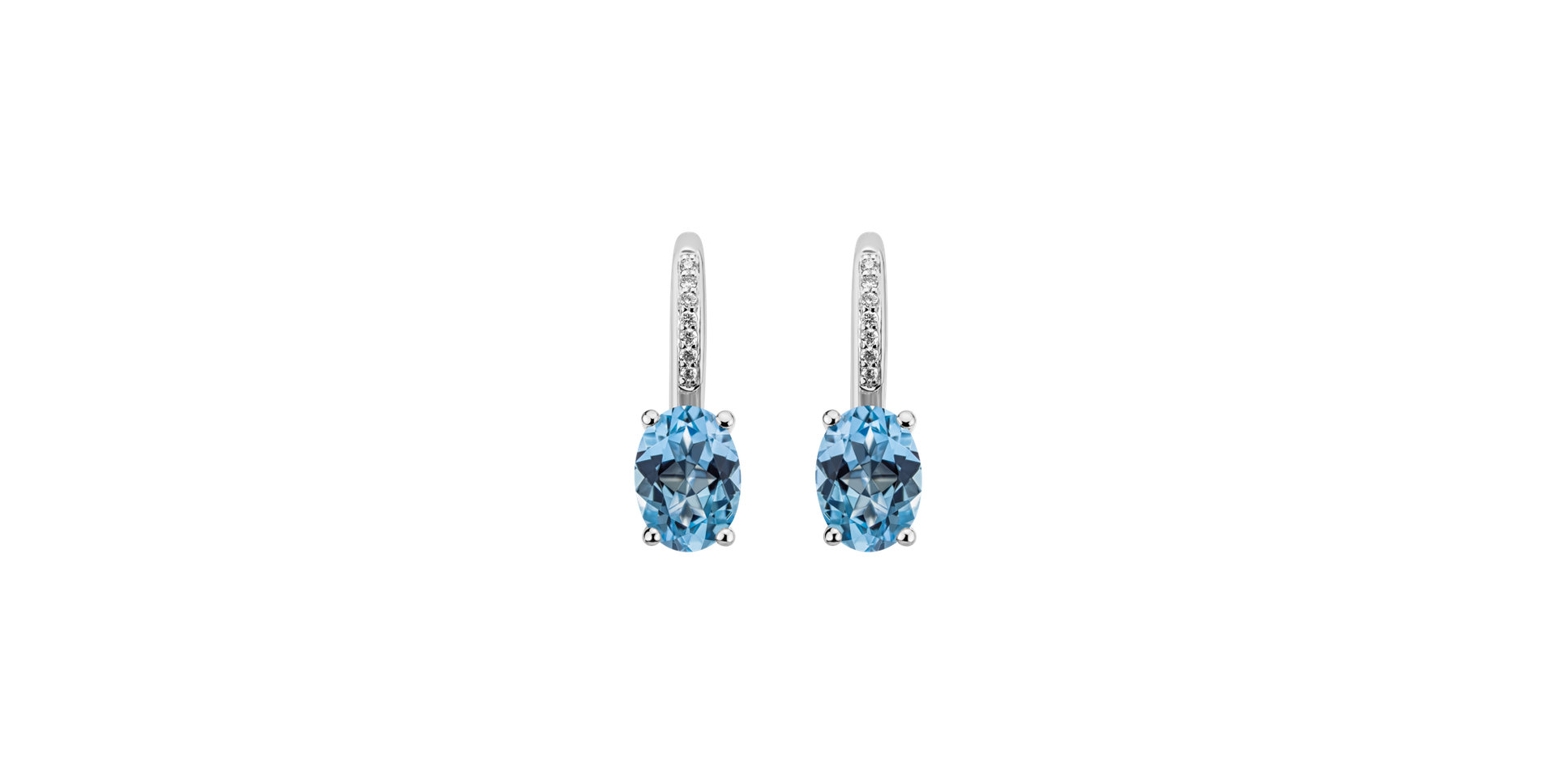 Diamond earrings with Topaz Lauriene