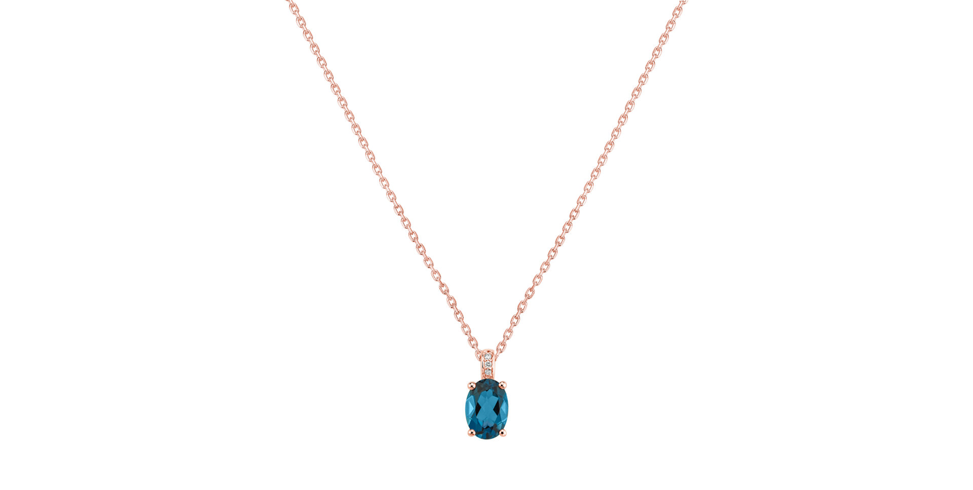 Diamond necklace with Topaz Lauriene