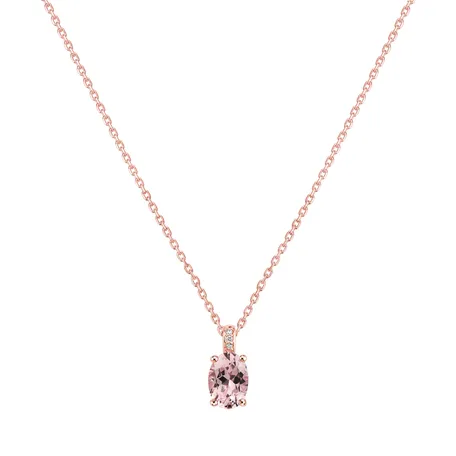 Diamond necklace with Morganite Lauriene
