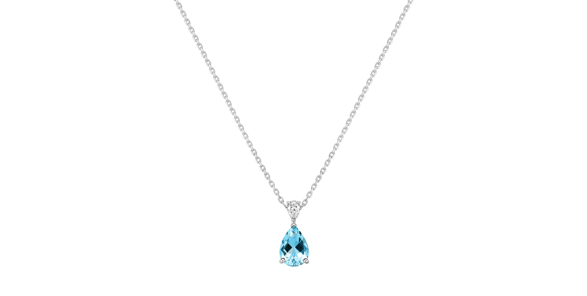 Diamond necklace with Topaz Whispers of Light