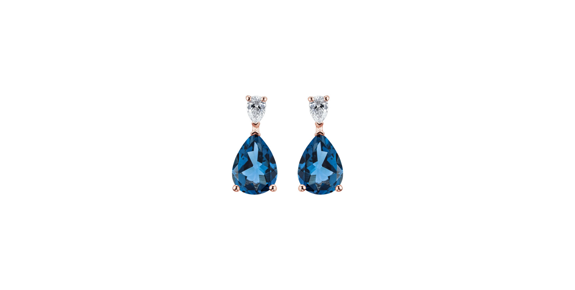 Diamond earrings with Topaz Whispers of Light