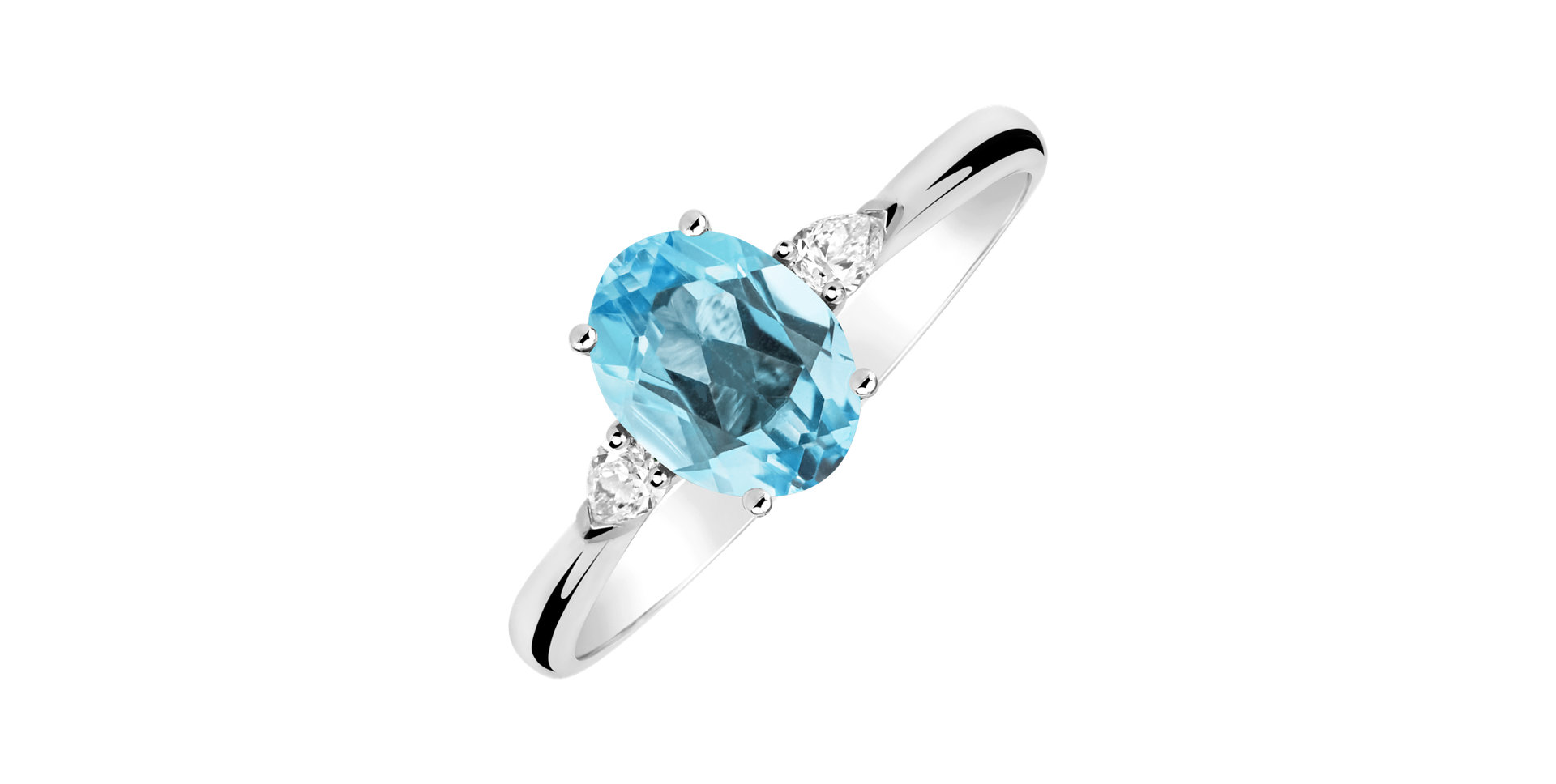 Diamond ring with Topaz Annelise