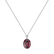 Diamond necklace with Rhodolite Annelise3