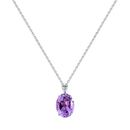 Diamond necklace with Amethyst Annelise