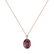 Diamond necklace with Rhodolite Annelise4