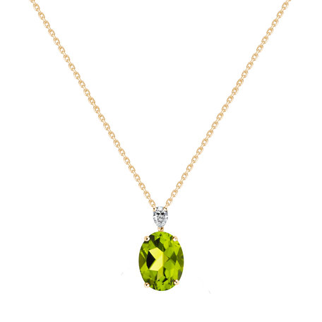 Diamond necklace with Peridote Annelise